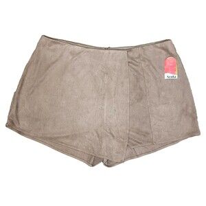 Arula Plus Size 3x NWT Short Skirt Skort Champagne Pink Faux Suede Western